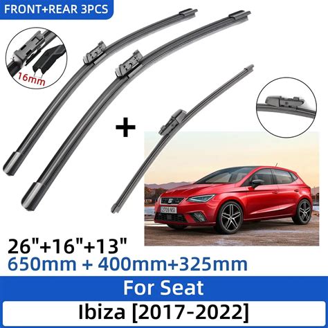 Pcs For Seat Ibiza Front Rear Wiper Blades