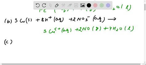 Solved Write A Balanced Net Ionic Equation For The Reaction Of Nitric Acid With A Iron Metal