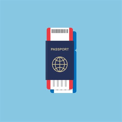 Premium Vector Vector Passport With Tickets Inside Air Travel Concept Flat Design Citizenship