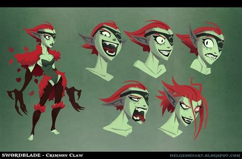 Swordblade Crimson Claw Johannes Helgeson Character Design