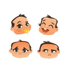 Cartoon baby face Royalty Free Vector Image - VectorStock