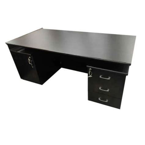 Rectangular Black Wooden Office Table, With Storage at Rs 12000 in ...