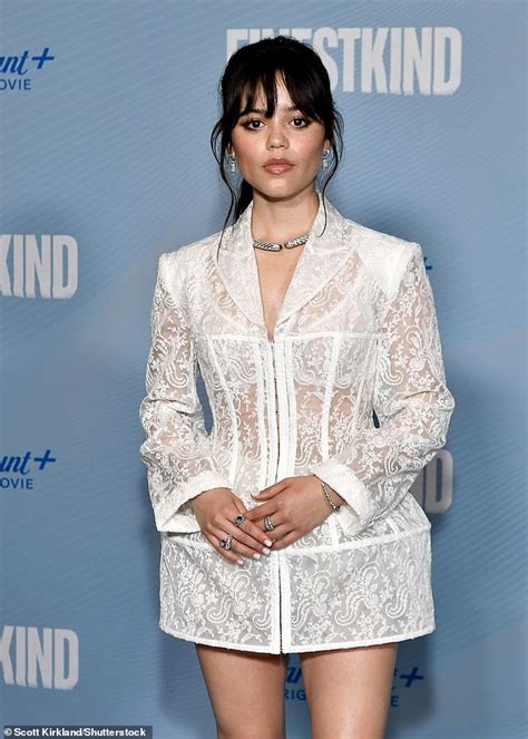 Jenna Ortega Wows In A Sheer White Minidress And Sky High Heels At