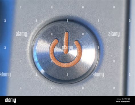 computer power on off button close-up Stock Photo - Alamy