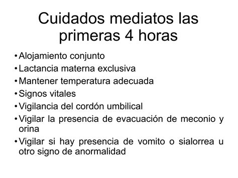 Cuidados Mediatos Del Recien Nacido Pptx