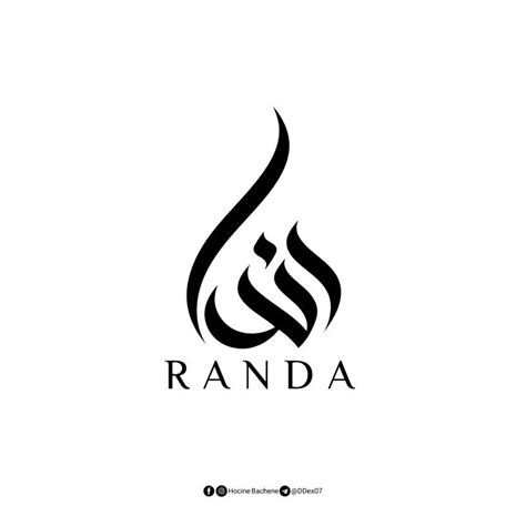 Calligraphy Randa In 2024 Logo Design Art Graphic Design Lessons