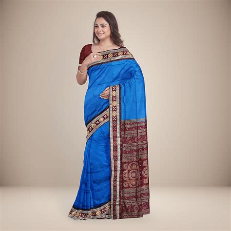 Mini Buti Body With Pasapali Motif Border Sambalpuri Silk Saree