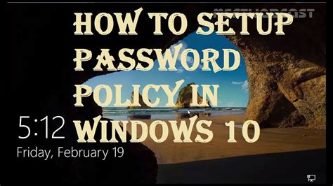 How To Setup Password Policy In Windows 10 To Protect Your Pc Youtube