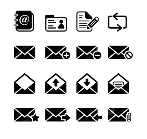 Email Mailbox Vector Icons Set Delete Application Outline Vector Delete Application Outline