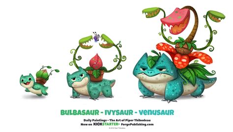 Artstation Daily 1316 Bulbasaur Ivysaur Venusaur