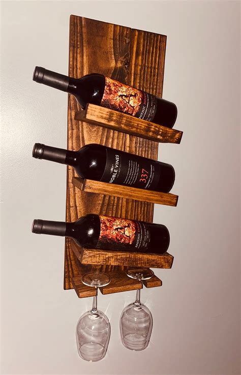 Angled Wine Rack Slanted Wine Rack Wine Rack Natural Wine Etsy