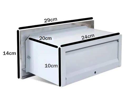 Caixa De Correio Inox Carta Para Muro Moderna 20cm De Profundidade