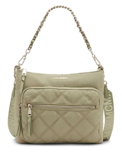 Steve Madden Forrest Nylon Quilted North South Crossbody In Metallic Lyst