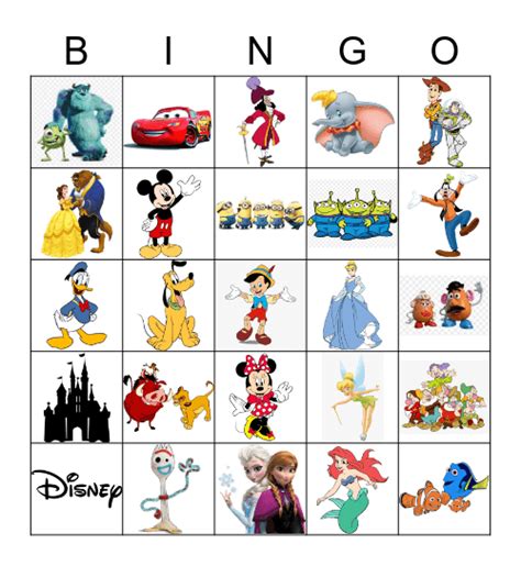 Disney Bingo Card