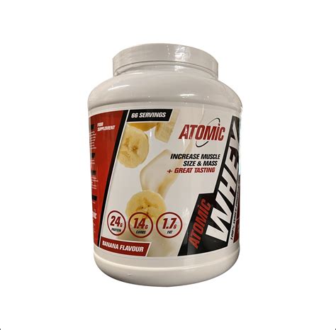 Atomic Whey Protein Isolate Strawberries Cream Flavour Kg Tub