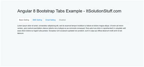 How To Use Bootstrap Tabs With Angular Itsolutionstuff