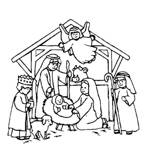 Nativity Scene Coloring Page Nativity Coloring Pages Nativity