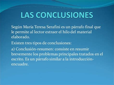 Las Conclusiones