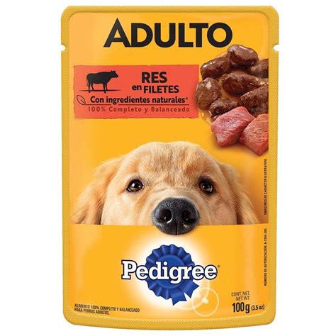 Alimento Para Perro Pedigree Adulto Res En Filetes 100 G Bodega