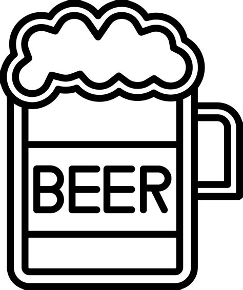 Beer Line Icon Vector Art At Vecteezy