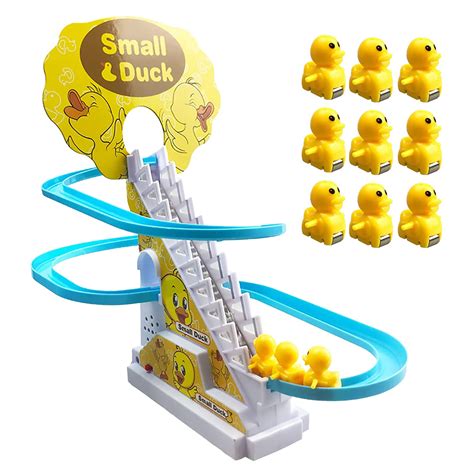 Buy DOMYBEST Duck Roller Coaster Toy Set, Ducks Climb Stairs Toy ...