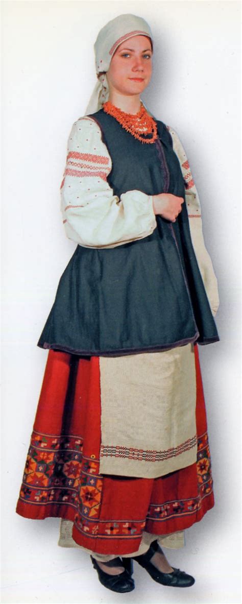 FolkCostume Embroidery Costume With Andarak North Chernyhiw Province