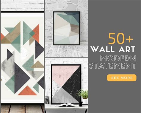 50+ Wall Art Ideas – Make A Modern Statement With Abstract Geometric Art - The Architects Diary