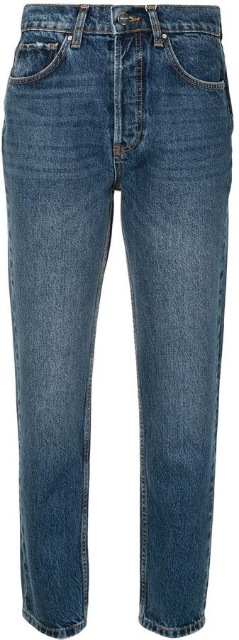 Anine Bing Sonya High Rise Straight Jeans Shopstyle