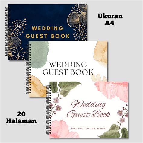 Jual READY Buku Tamu Pernikahan Guest Book Wedding Buku Tamu