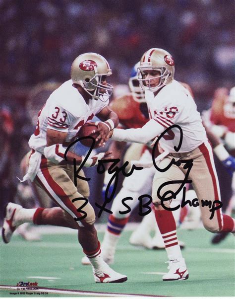 Roger Craig San Francisco 49ers Autographed 8x10 #325 with "3xSB Champ ...