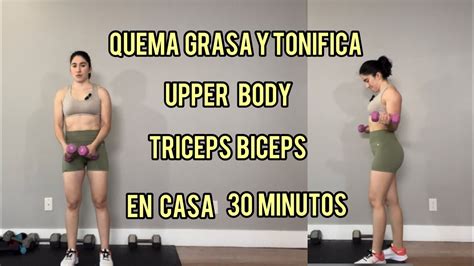 Tonifica Y Quema Grasa Upper Body B Ceps Tr Ceps Hombros En Casa