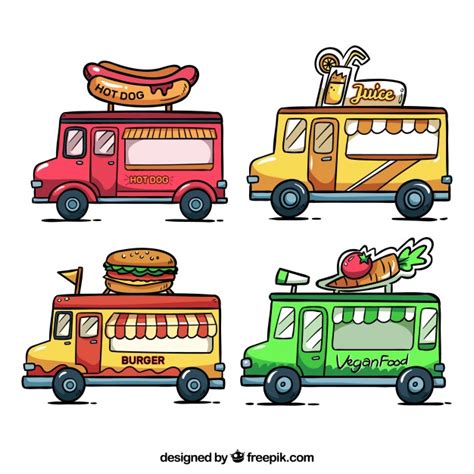 Food Truck Drawing at PaintingValley.com | Explore collection of Food ...