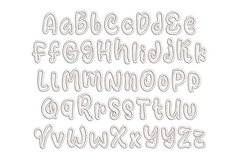 Retro Abigail Handwritten Cursive Font Applique Alphabet - Etsy