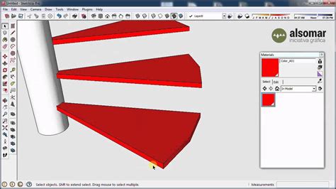 Sketchup B Sico Escalera De Caracol Youtube