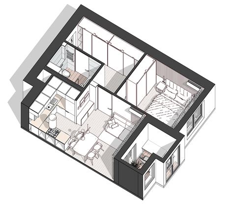 Modern Apartment. Floor plans and schemes on Behance