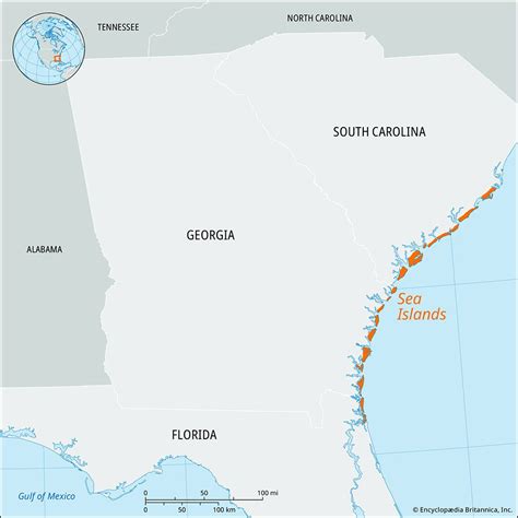 Sea Islands | United States, Georgia, South Carolina, Map, & Facts ...