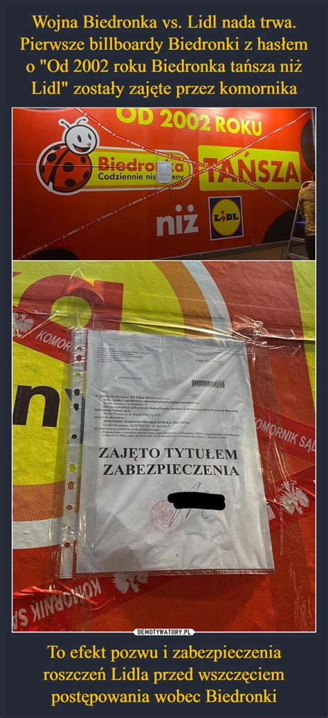 Wojna Biedronka Vs Lidl Nada Trwa Pierwsze Billboardy Biedronki Z