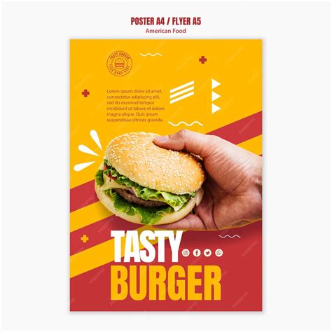 Free Psd Burger American Food Flyer Template