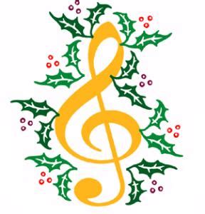 Christmas Music Notes Border Clip Art