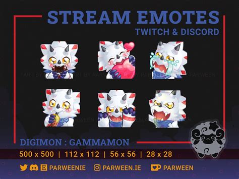 Digimon Ghost Game Gammamon Emote Set Twitch Discord Etsy Australia