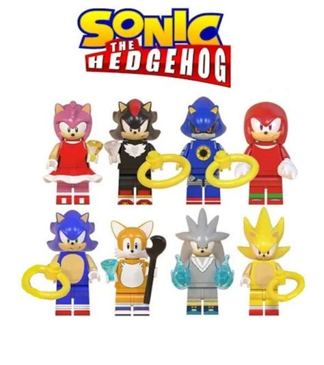 Sonic The Hedgehog And Friends 8pc Set Moc Building Block Etsy