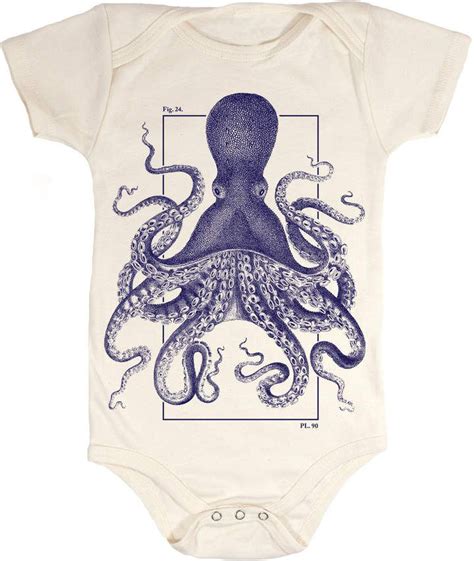 Etsy Octopus Baby Bodysuit Marine Biology Ocean Science Kraken