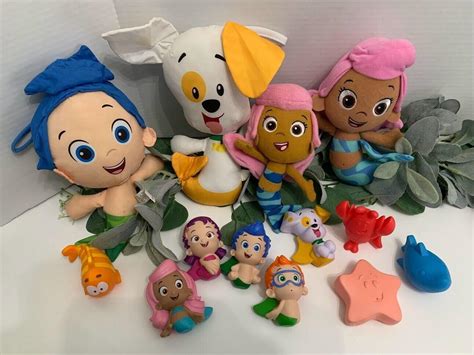 Nick Jr Bubble Guppies Plush And Bath Toy 13pcs Lot Gil Molly Puppy Mr