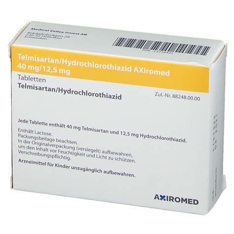 Telmisartan Hydrochlorthiazid Axiromed Mg Mg St Mit Dem E