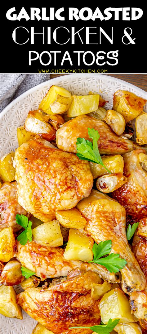 Garlic Roasted Chicken And Potatoes Rezept