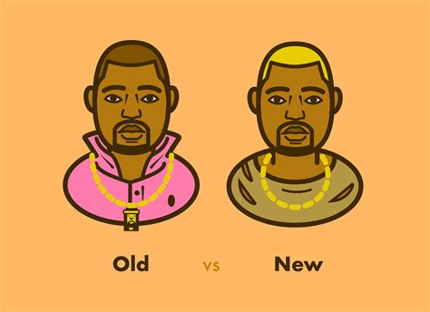 Illustration Of Old And New Kanye West Behance