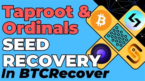 Seed Recovery For Bitcoin Taproot Ordinals Wallets With Btcrecover