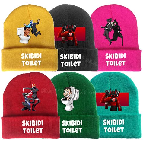 Skibidi Toilet Children S Cap Anime Knitted Caps Trendy Baby Hat Beanie