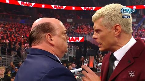 Cody Rhodes Confronta A Paul Heyman Y Destrozara A Roman Reigns Wwe