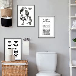 Affiche Wc Les R Gles Des Toilettes Poster Mural Wc Blanc Brillant